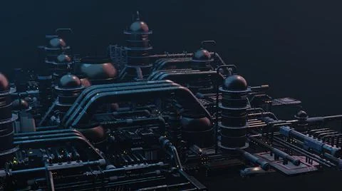 3d illustration -  Model of Sci-fi city Stock Illustration