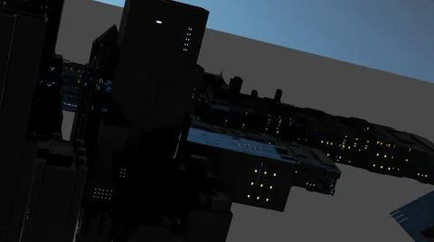 3d illustration -  Model of Sci-fi city Stock Illustration