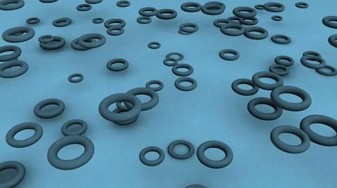 3d illustration - Model Of Torus Rotating Stock Illustration