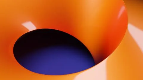 3D illustration of a Moebius object, clean, bright wallpaper background backdrop Иллюстрация