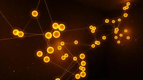 3d illustration of a molecular structure Stock-Illustration