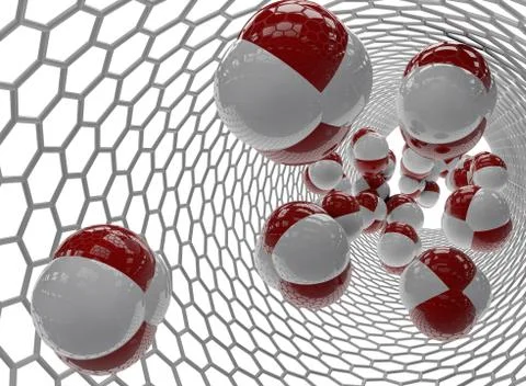 3d Illustration of molecule as backround Stock Illustration