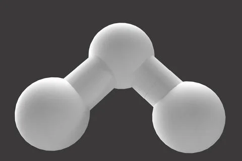3D Illustration of a Molecule - Water Illustrazione stock