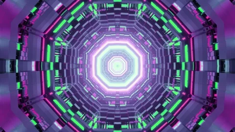 3d illustration of moving corridor in shape of circle Stock Footage 160540931