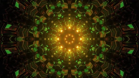 3d illustration of moving tunnel with reflection of lights Stock Footage 160818400