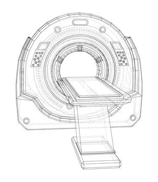 3d illustration of a MRI machine Stock Illustration