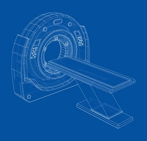 3d illustration of a MRI machine Stock Illustration