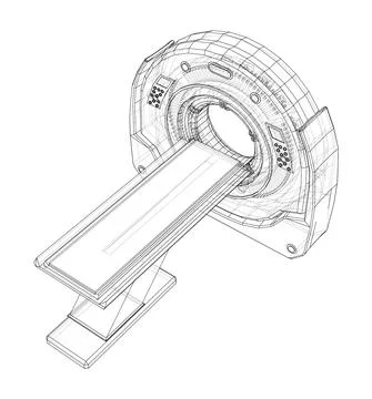 3d illustration of a MRI machine Stock Illustration