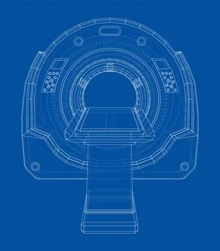 3d illustration of a MRI machine Stockillustratie