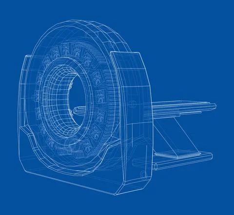 3d illustration of a MRI machine Stockillustratie