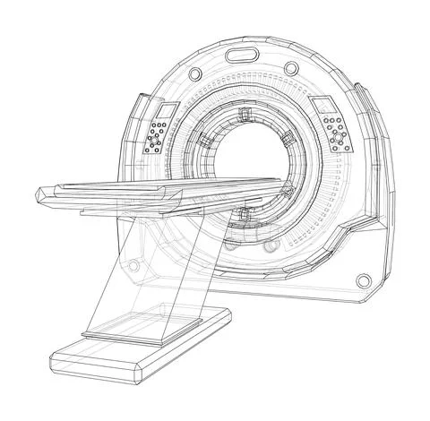 3d illustration of a MRI machine Stock Illustration
