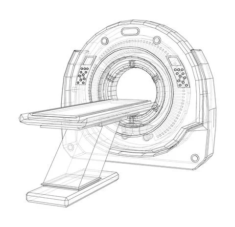 3d illustration of a MRI machine Stock Illustration