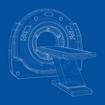 3d illustration of a MRI machine Stock Illustration