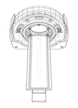 3d illustration of a MRI machine Stockillustratie