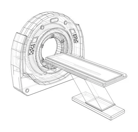 3d illustration of a MRI machine Stock Illustration