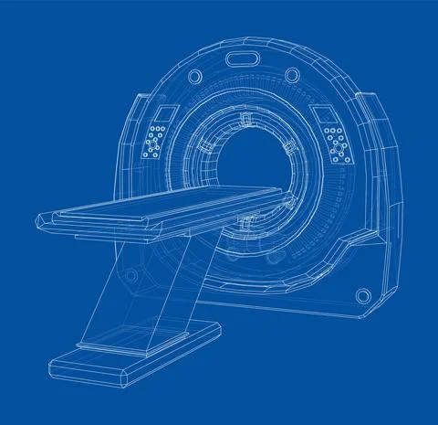 3d illustration of a MRI machine Stock Illustration
