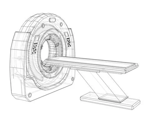 3d illustration of a MRI machine Stock Illustration