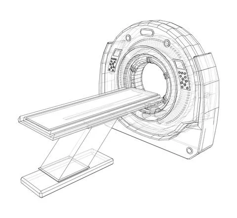 3d illustration of a MRI machine Stock Illustration