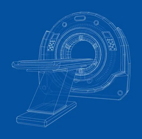 3d illustration of a MRI machine Stock Illustration