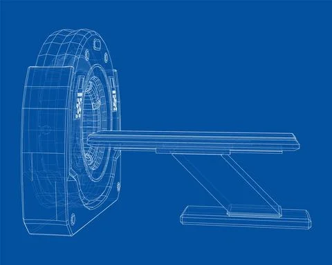 3d illustration of a MRI machine Illustrazione stock
