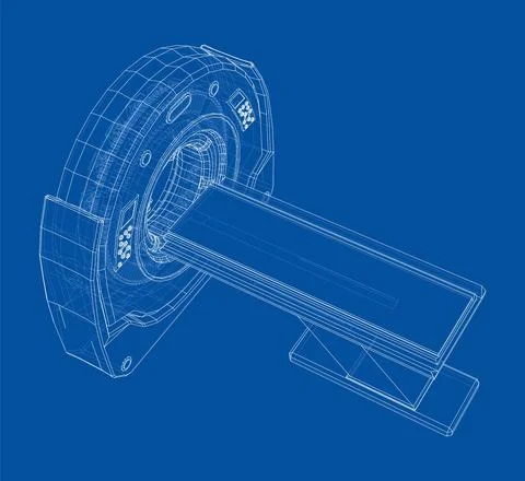 3d illustration of a MRI machine Stock Illustration