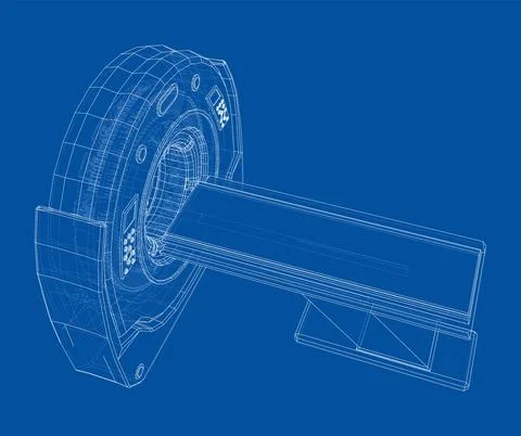 3d illustration of a MRI machine Stock Illustration