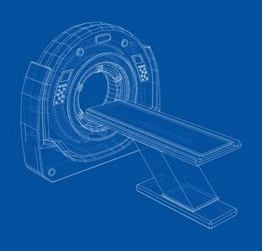 3d illustration of a MRI machine Stock Illustration
