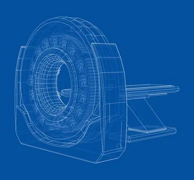 3d illustration of a MRI machine Stock Illustration