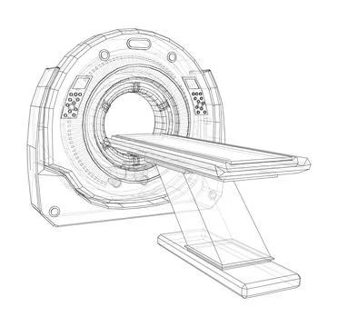3d illustration of a MRI machine Stock Illustration