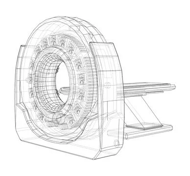 3d illustration of a MRI machine Stockillustratie