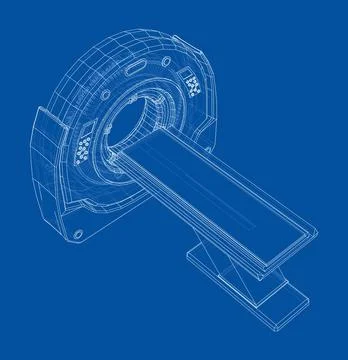 3d illustration of a MRI machine Stock Illustration