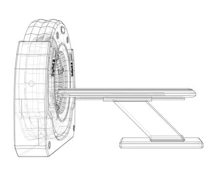 3d illustration of a MRI machine Stock Illustration