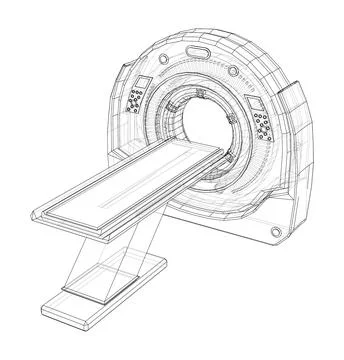 3d illustration of a MRI machine Stock Illustration
