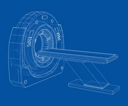 3d illustration of a MRI machine Stock Illustration
