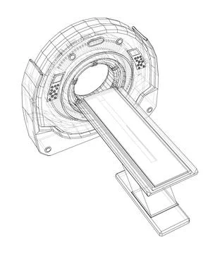 3d illustration of a MRI machine Stock Illustration