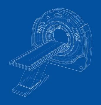 3d illustration of a MRI machine Stock Illustration