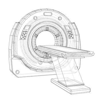 3d illustration of a MRI machine Stock Illustration