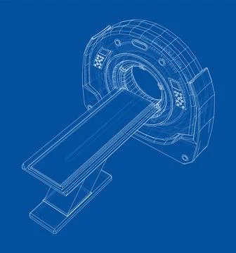 3d illustration of a MRI machine Stock Illustration
