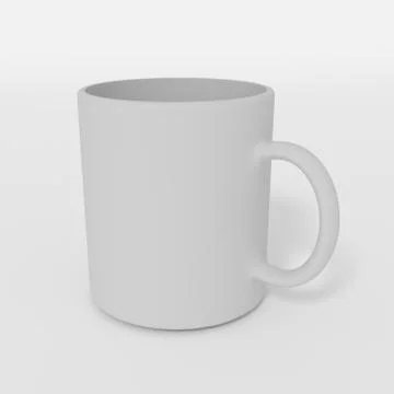 3D illustration mug mockup isolated on white. Stock-Illustration