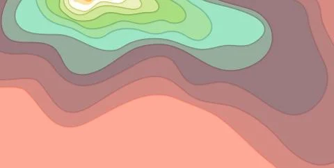 3d illustration Multicolored paper cut shape background Abstract 3d paper art Stock Illustration