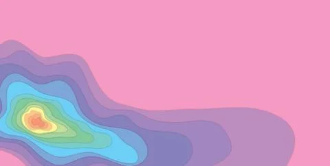 3d illustration Multicolored paper cut shape background Abstract 3d paper art Stock Illustration