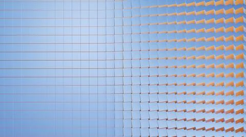 3D Illustration. Multiple rows of colorful cubes. Illustrazione stock