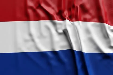 3D illustration of Netherlands national developing flag. Country symbol. Stock Illustration