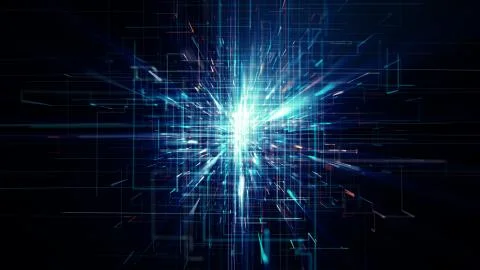 3D illustration of network connection dots and lines. Technology background. Stock Illustration
