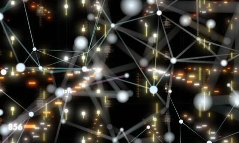 3D illustration of neurons network Stock Illustration