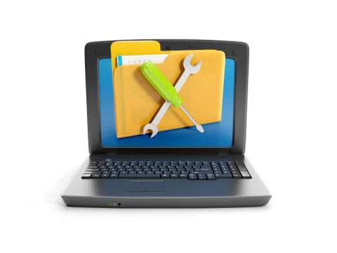 3d illustration: notebook close-up Stock Illustration