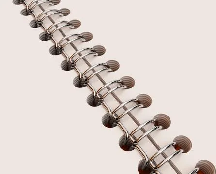 3D Illustration of Notepad with spring on color background 스톡 일러스트