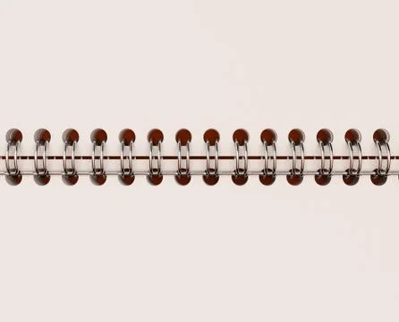 3D Illustration of Notepad with spring on color background Illustrazione stock