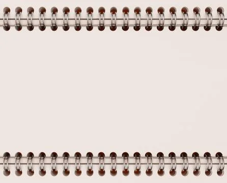 3D Illustration of Notepad with spring on color background Stock Illustration