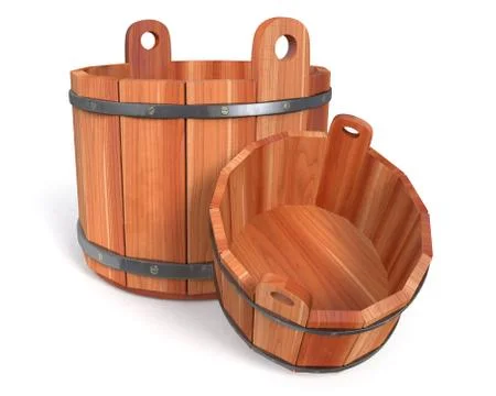 3d illustration objects for a sauna Stock Illustration